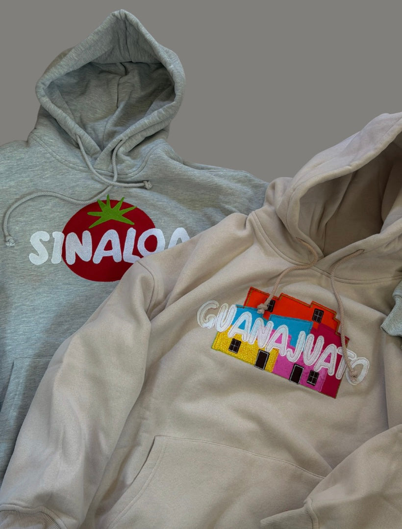 Mexico States Embroidery & Appliqué Oversized Hoodie
