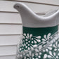 Hand-Painted Green & White Pitcher