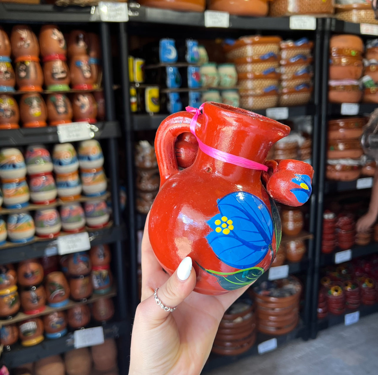 Small Pitcher Floral w/ mini mugs