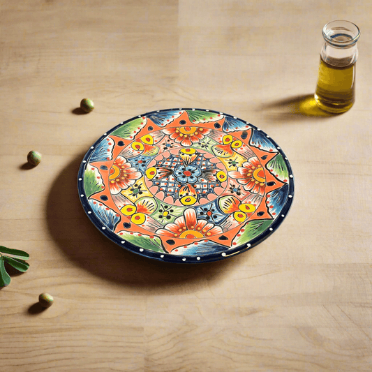 8" Talavera Ceramic Dinner Plate | Authentic Mexican Dinnerware