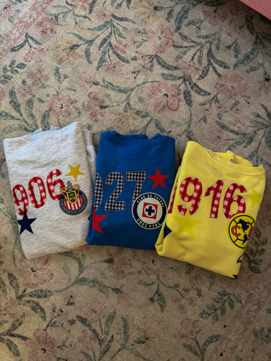 Liga MX Planchado Soccer Crewneck Sweatshirts