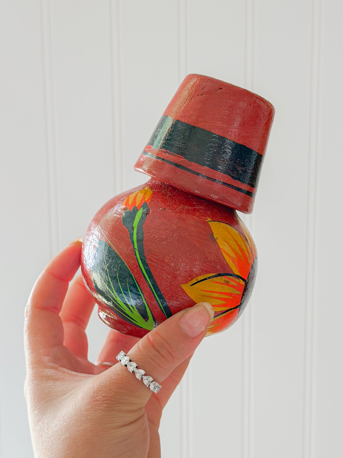 Small Hand Painted Cantaro with Cup