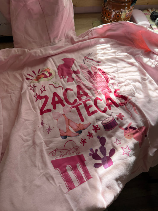 Zacatecas Pink Hoodie 2XL