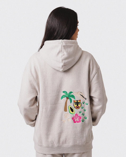 Guerrero Embroidery Patchwork Oversized Hoodie