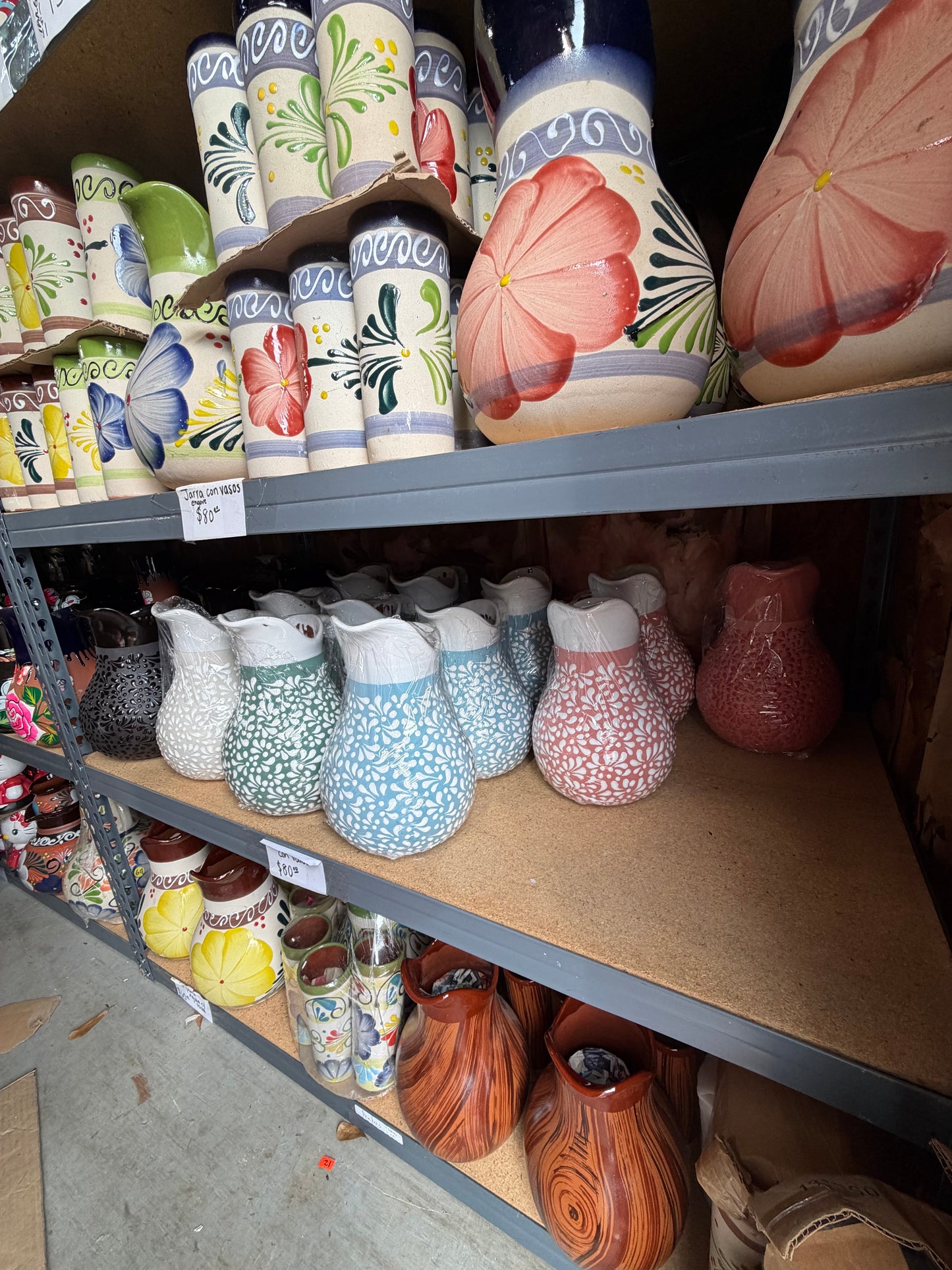 Hand-Painted White Pitcher