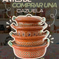 Yellow Details Barro Cazuela Con Tapa