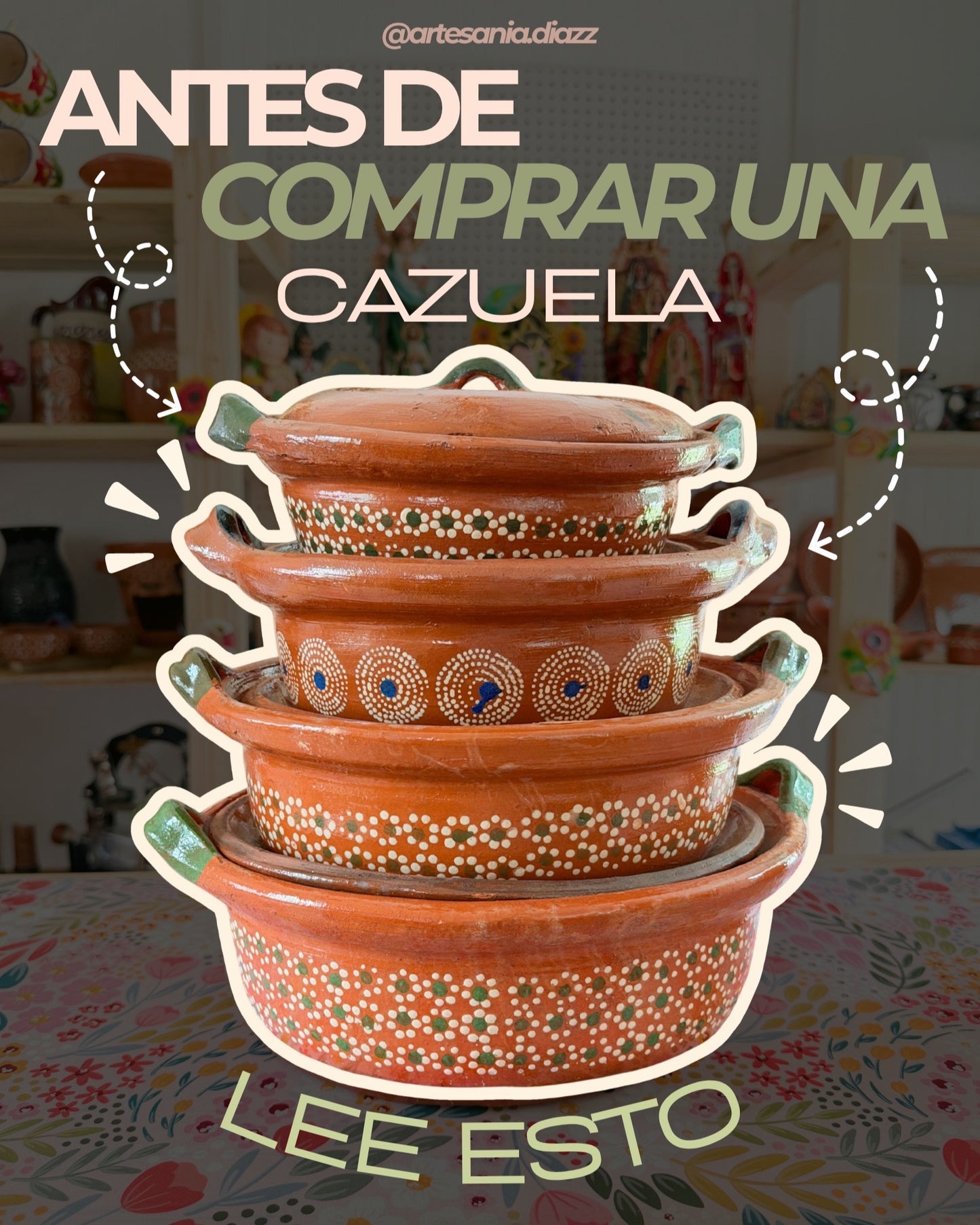 Yellow Details Barro Cazuela Con Tapa