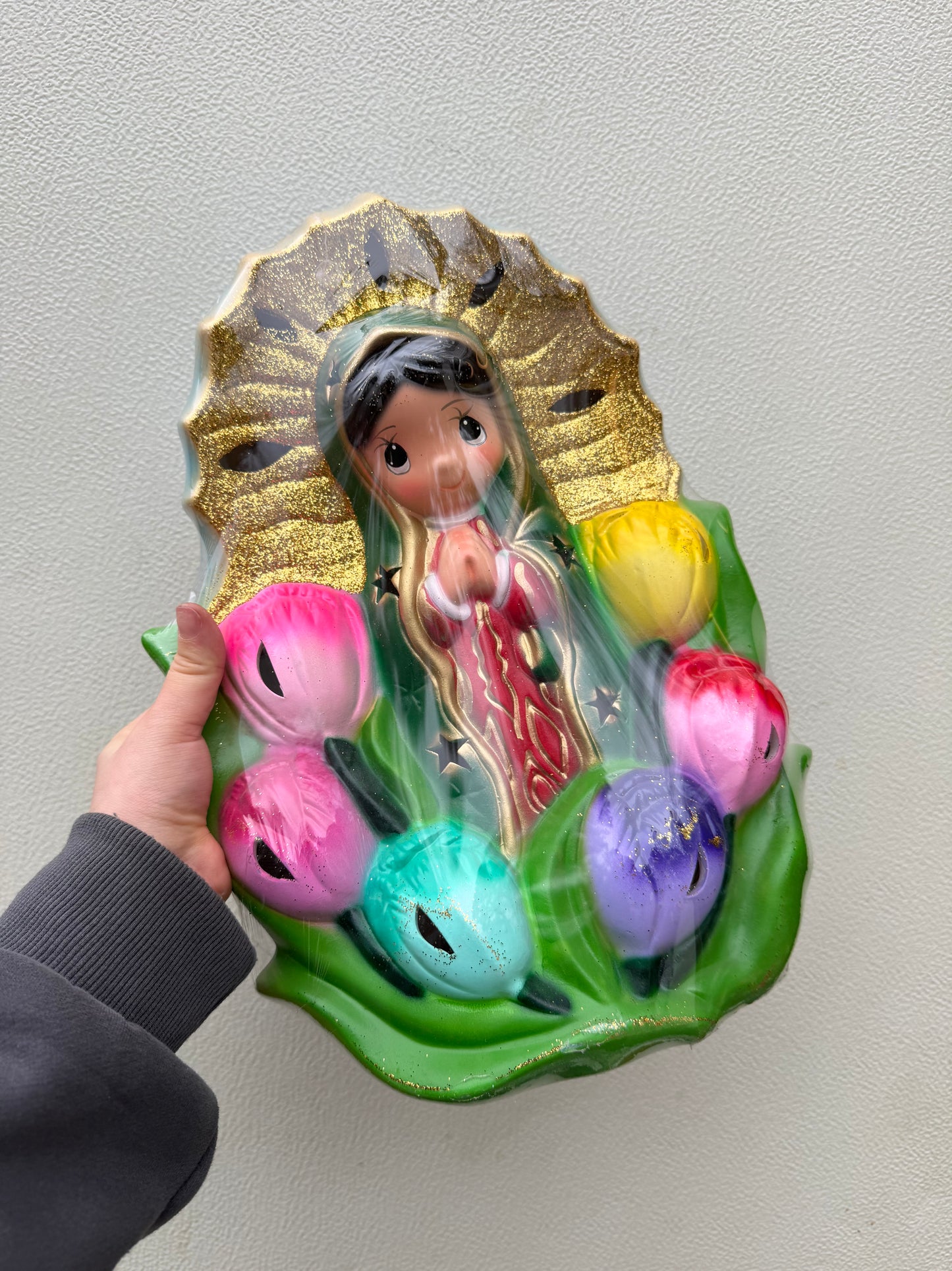 Large Tulips Virgencita Nightlamp