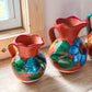 Mexican Barro Floral Pitcher