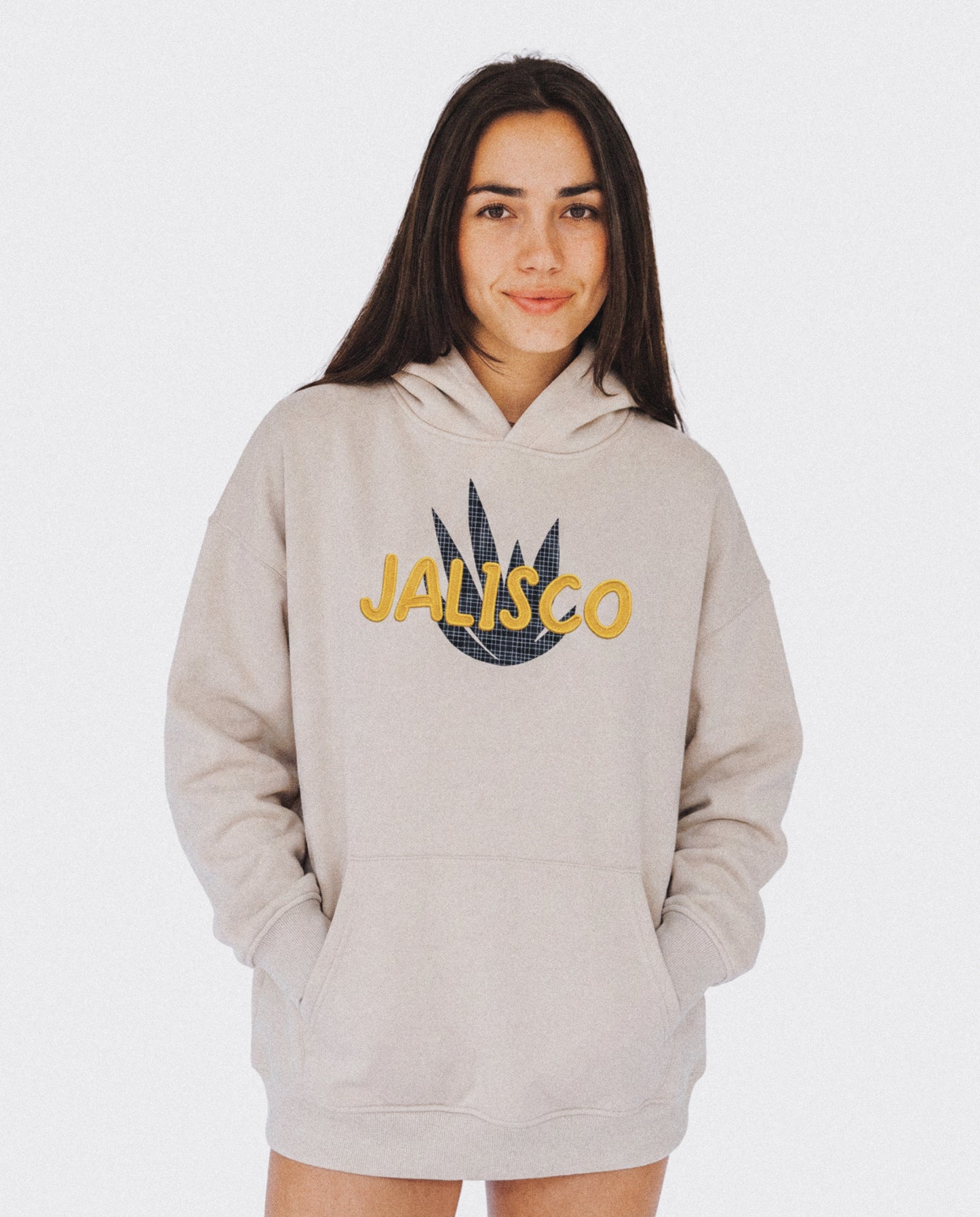 Jalisco Embroidery Patchwork Oversized Hoodie