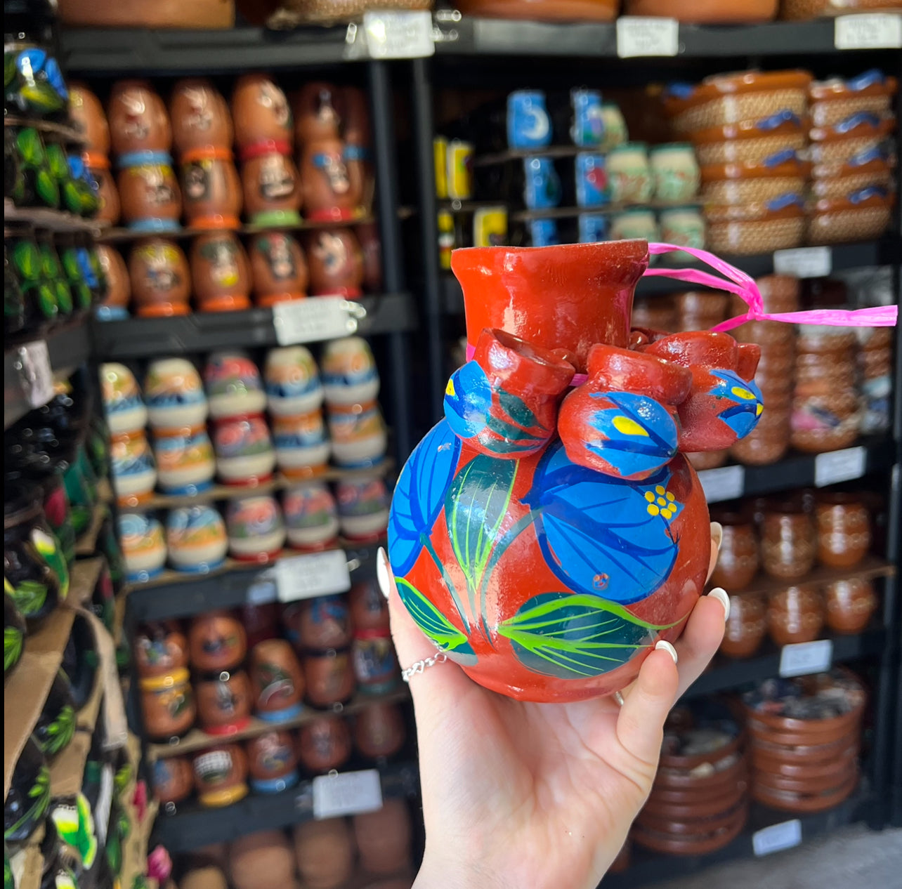 Small Pitcher Floral w/ mini mugs