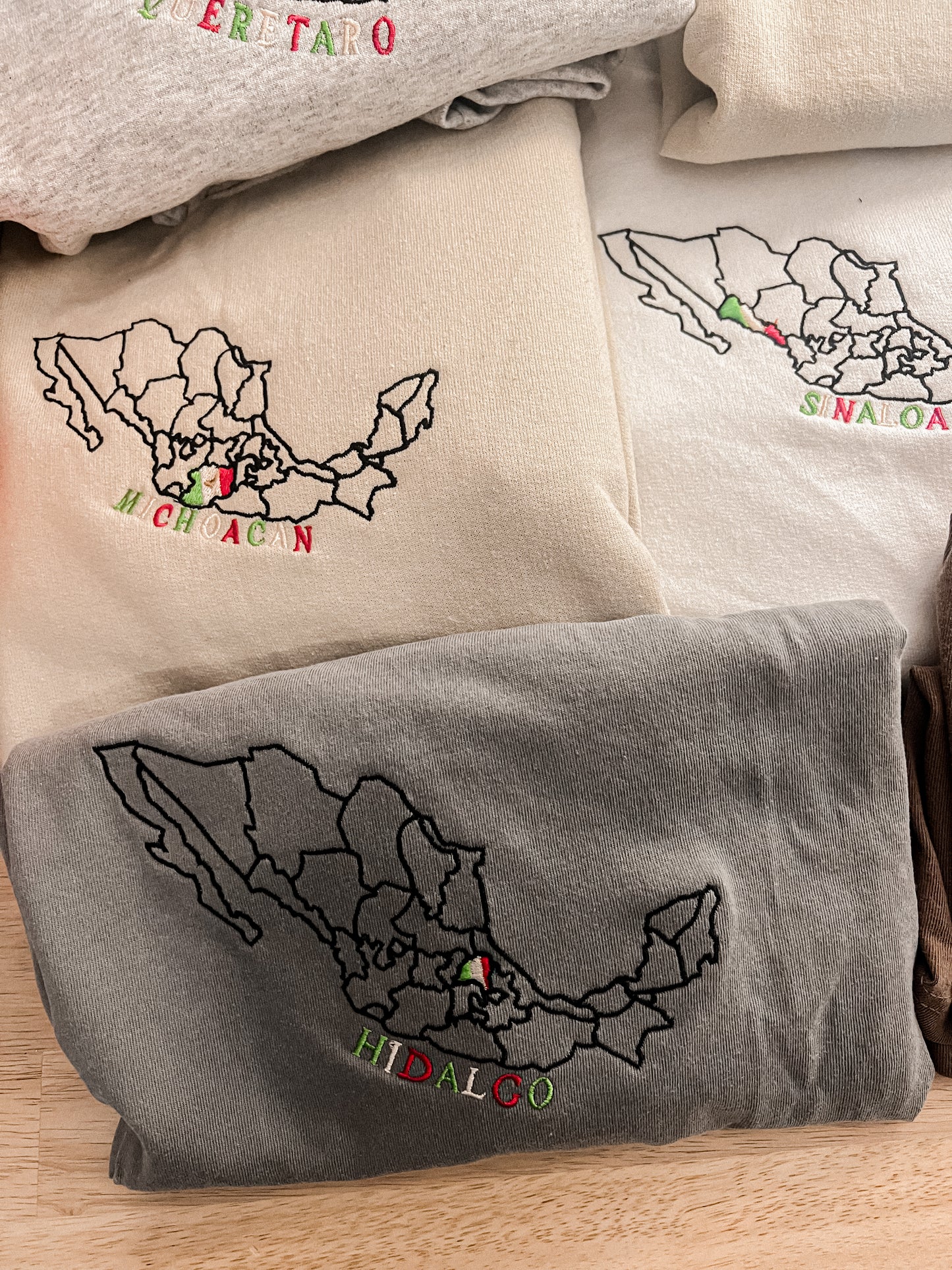 Sweater/Shirt State Map Mexico Embroidery