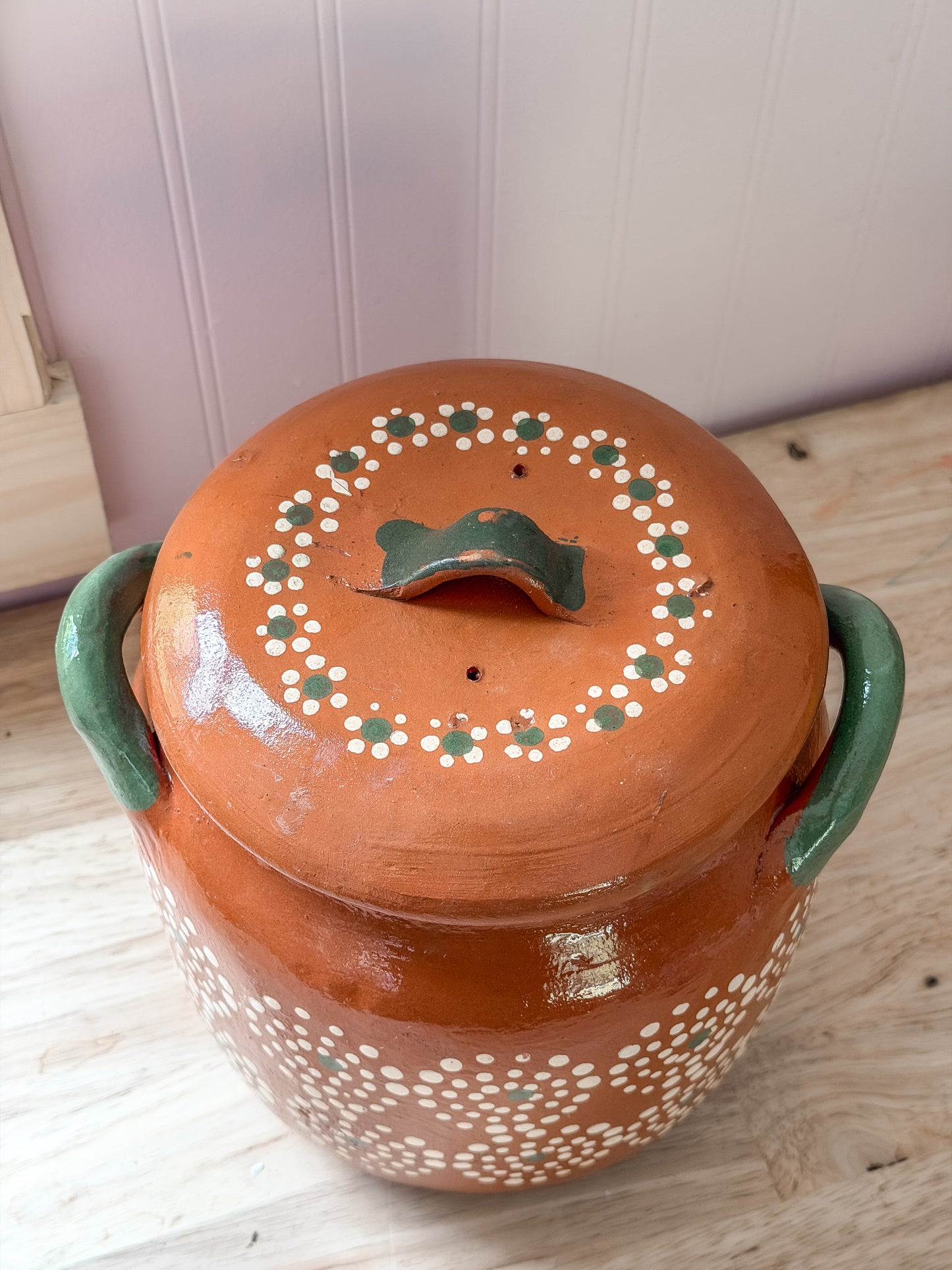 Mexican Barro Bean Pot Sin Plomo