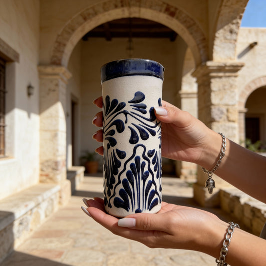 Blue Mexican Barro Cup