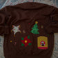 Handmade Christmas Appliqué & Embroidered Sweatshirt