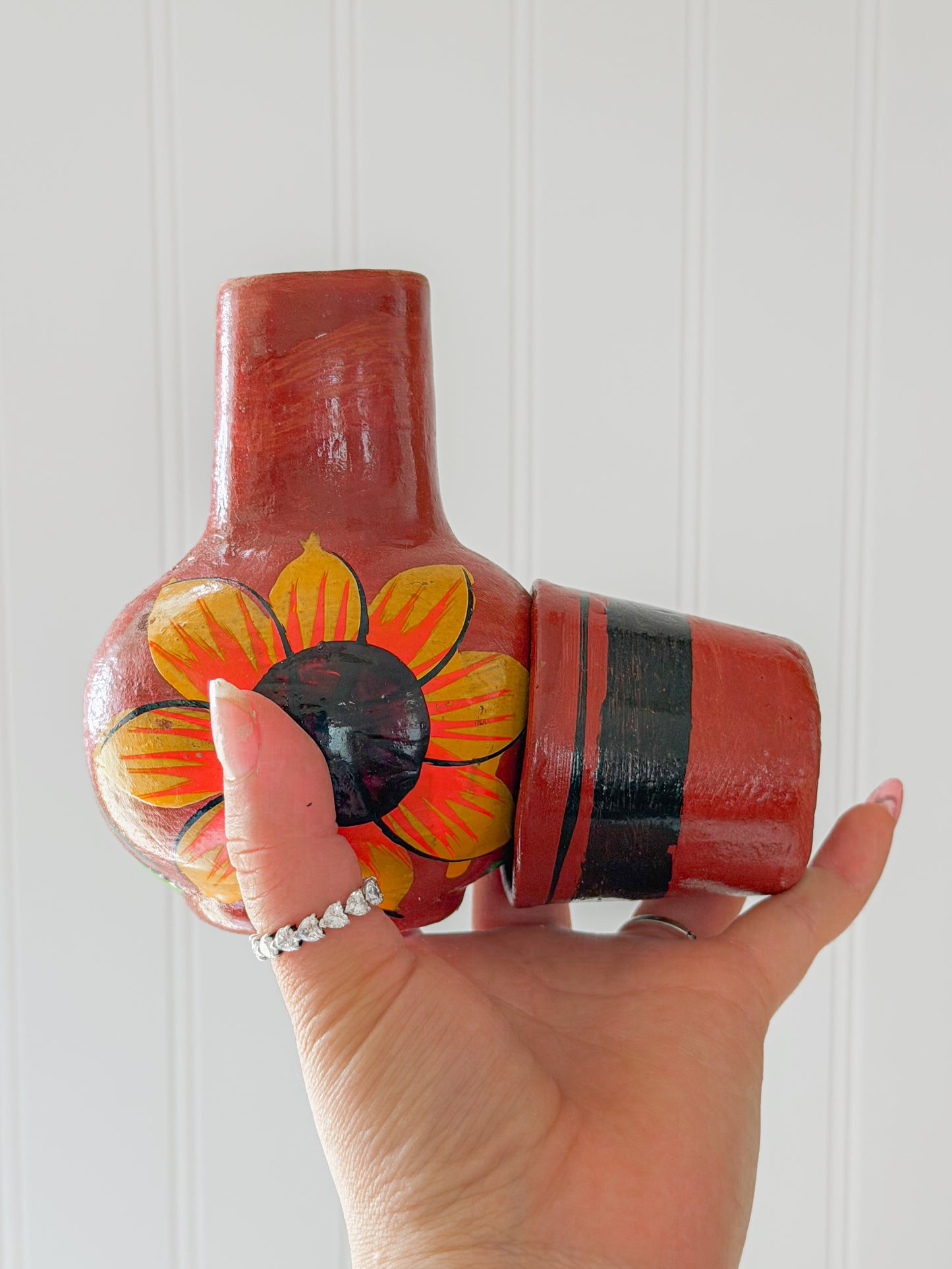 Small Hand Painted Cantaro with Cup