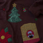 Handmade Christmas Appliqué & Embroidered Sweatshirt