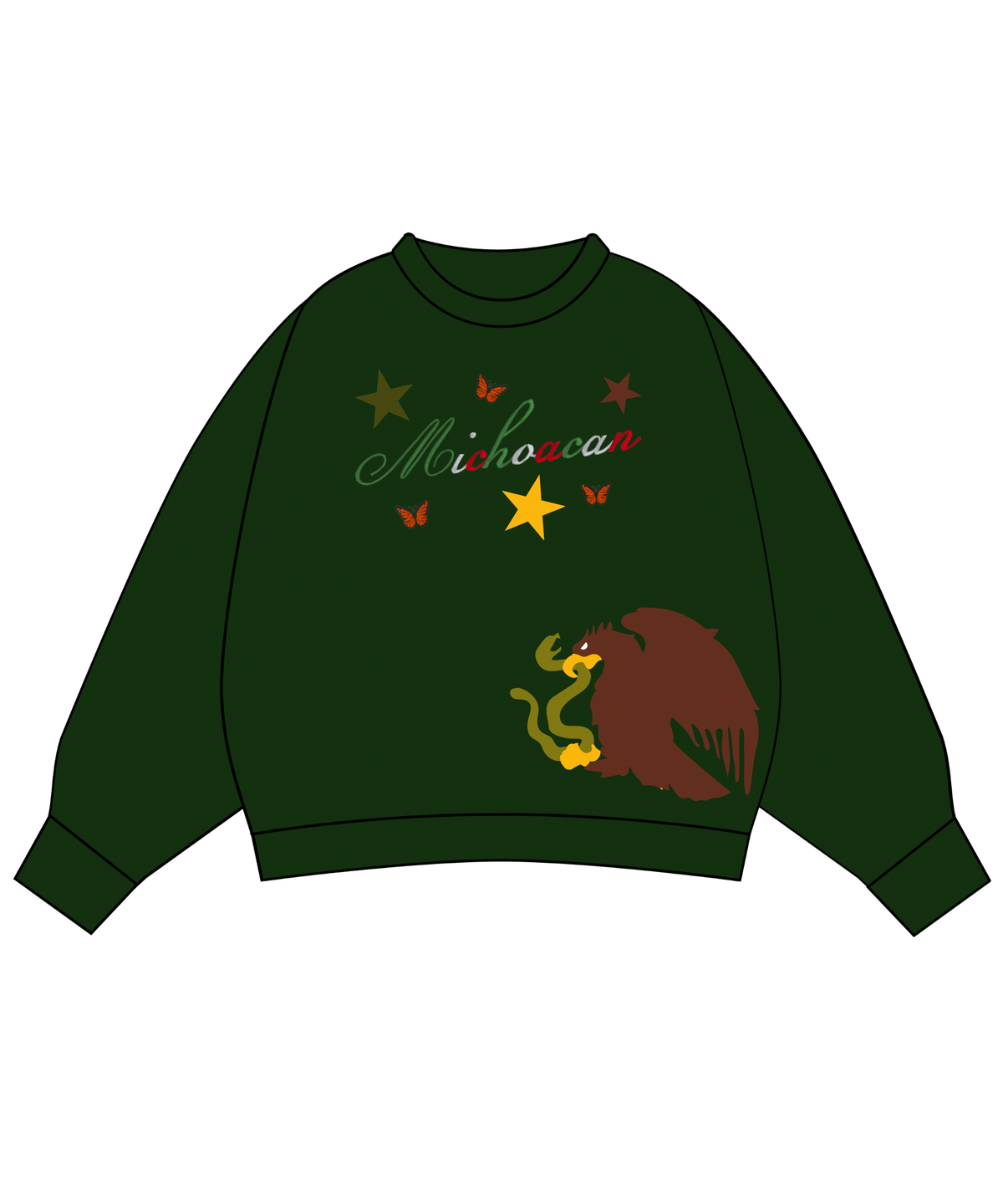 Custom Mexico State Applique Crewneck
