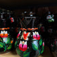 Hand-Painted Black Ceramic Pitcher Set