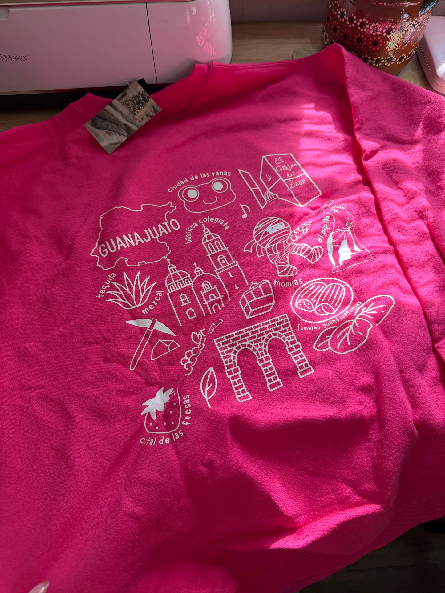Guanajuato Hibiscus Pink Sweater
