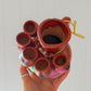 Small Pitcher Floral w/ mini mugs