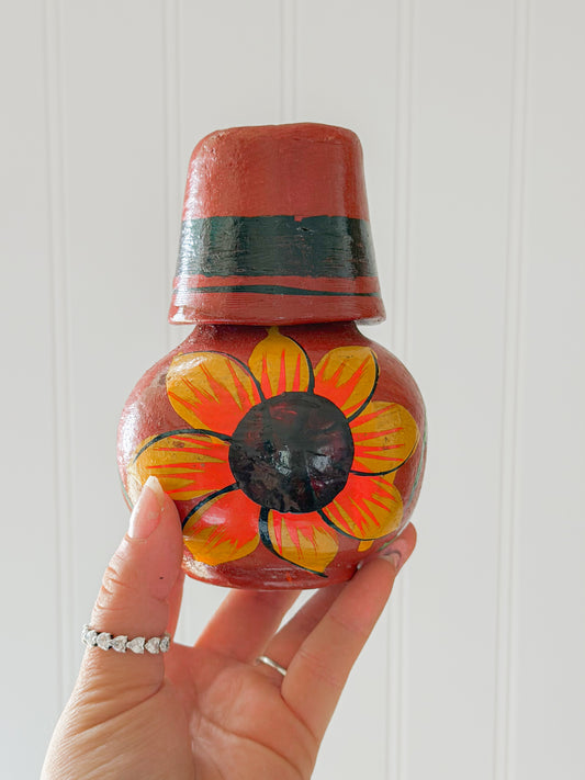 Small Hand Painted Cantaro with Cup
