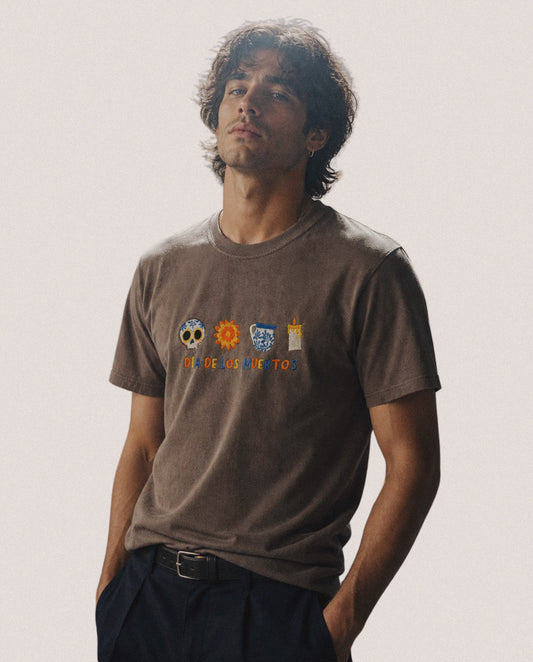 Dia de Los Muertos Embroidered Crew/Shirt