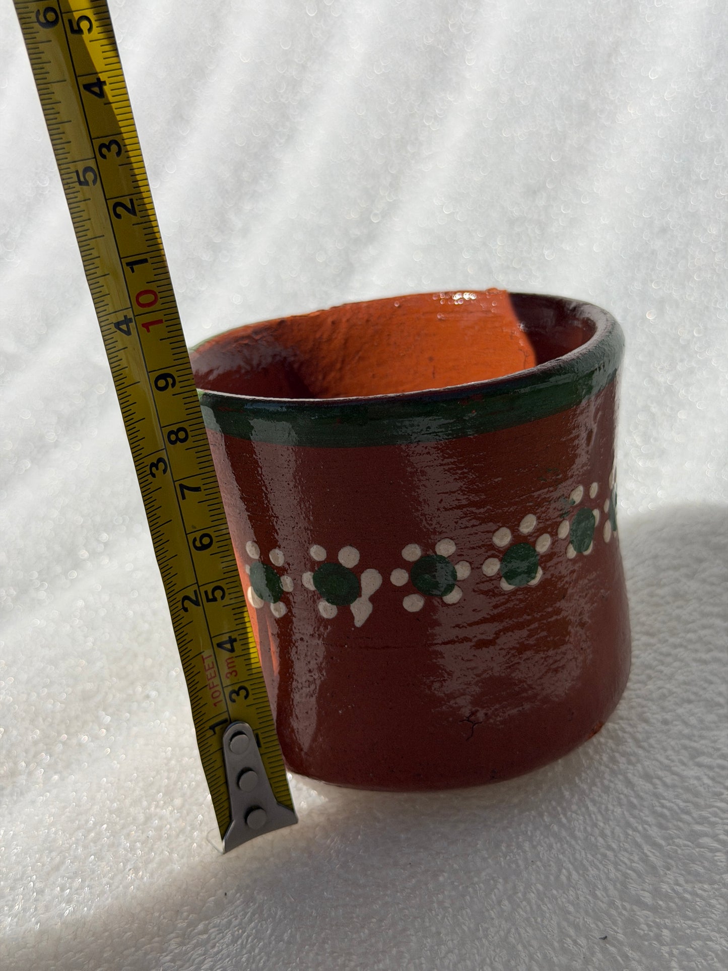 Traditional Green Trim Barro Mug