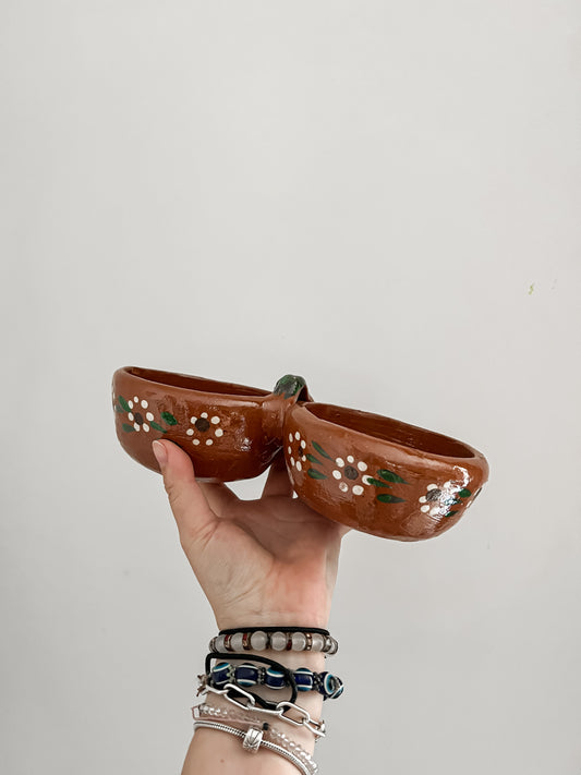 2 Section Handmade Sauce Holder