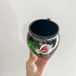 Black Ceramic Floral Artesanal Mug