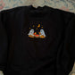 Ghosts Making Tamales Embroidered MockNeck Sweatshirt