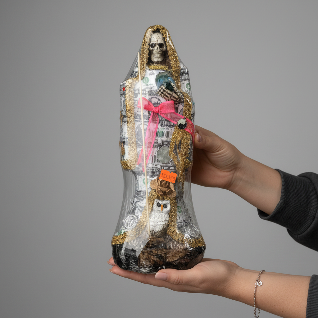 Santa Muerte Money 12in Decor Statue