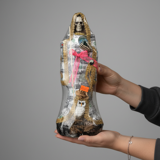 Santa Muerte Money 12in Decor Statue