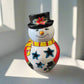 Talavera Snowman Figurine | Festive Hand-Painted Holiday Art