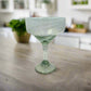 White Swirl Margarita Glass | Hand Blown Mexican Barware