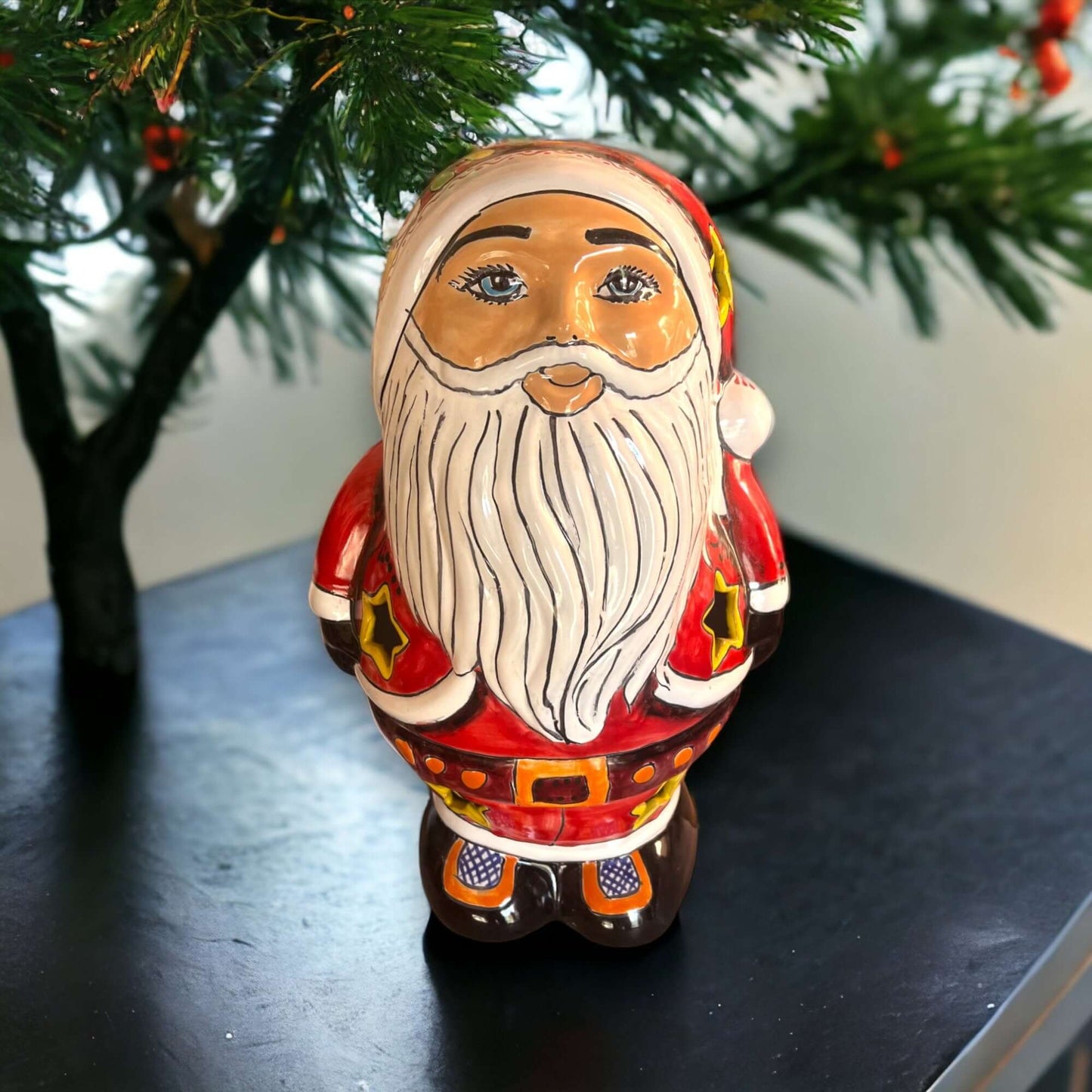 Talavera Santa Statue | Hand-Painted Holiday Decor