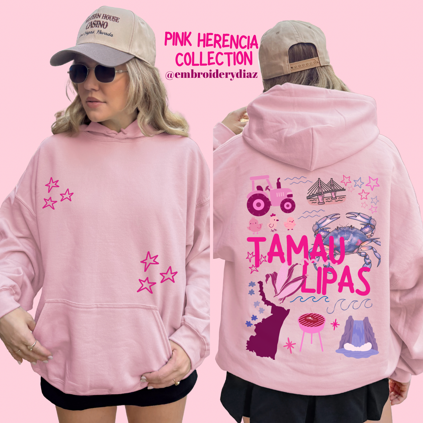 Tamaulipas Pink Herencia Sweater