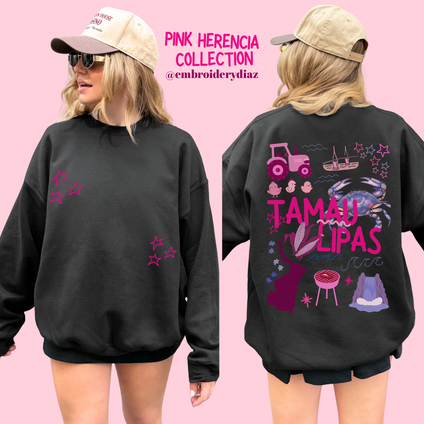 Tamaulipas Pink Herencia Sweater