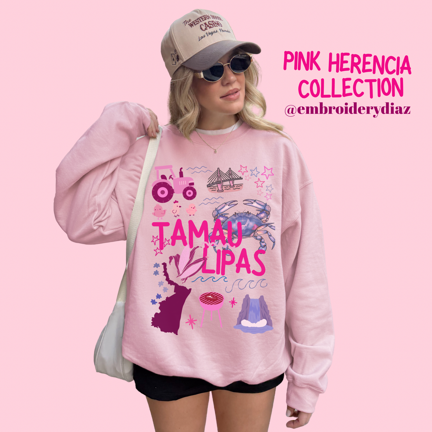 Tamaulipas Pink Herencia Sweater