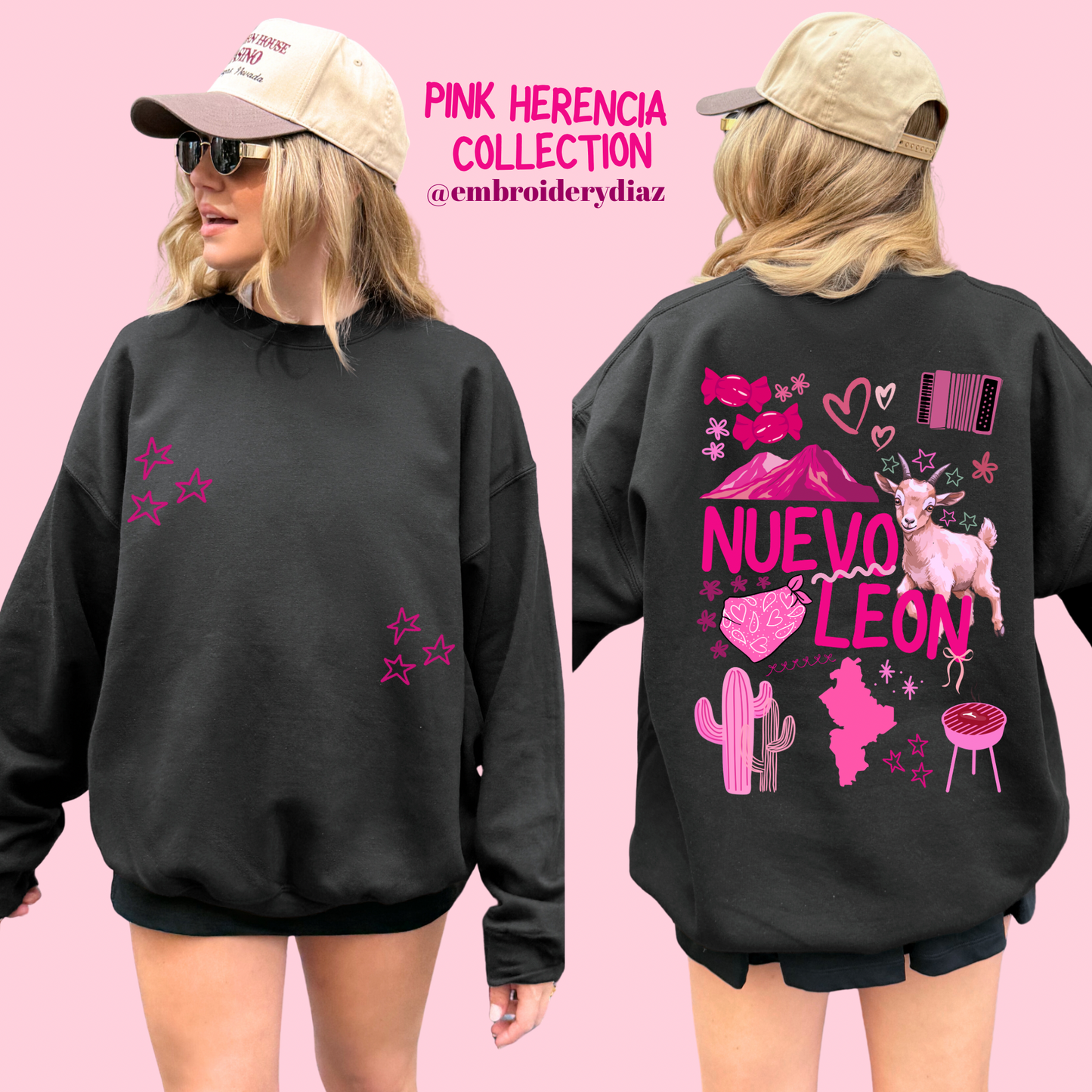 Nuevo León Pink Herencia Sweater