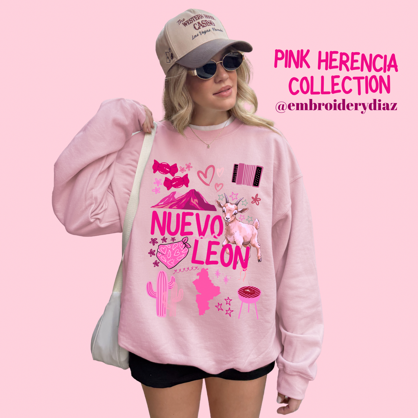 Nuevo León Pink Herencia Sweater