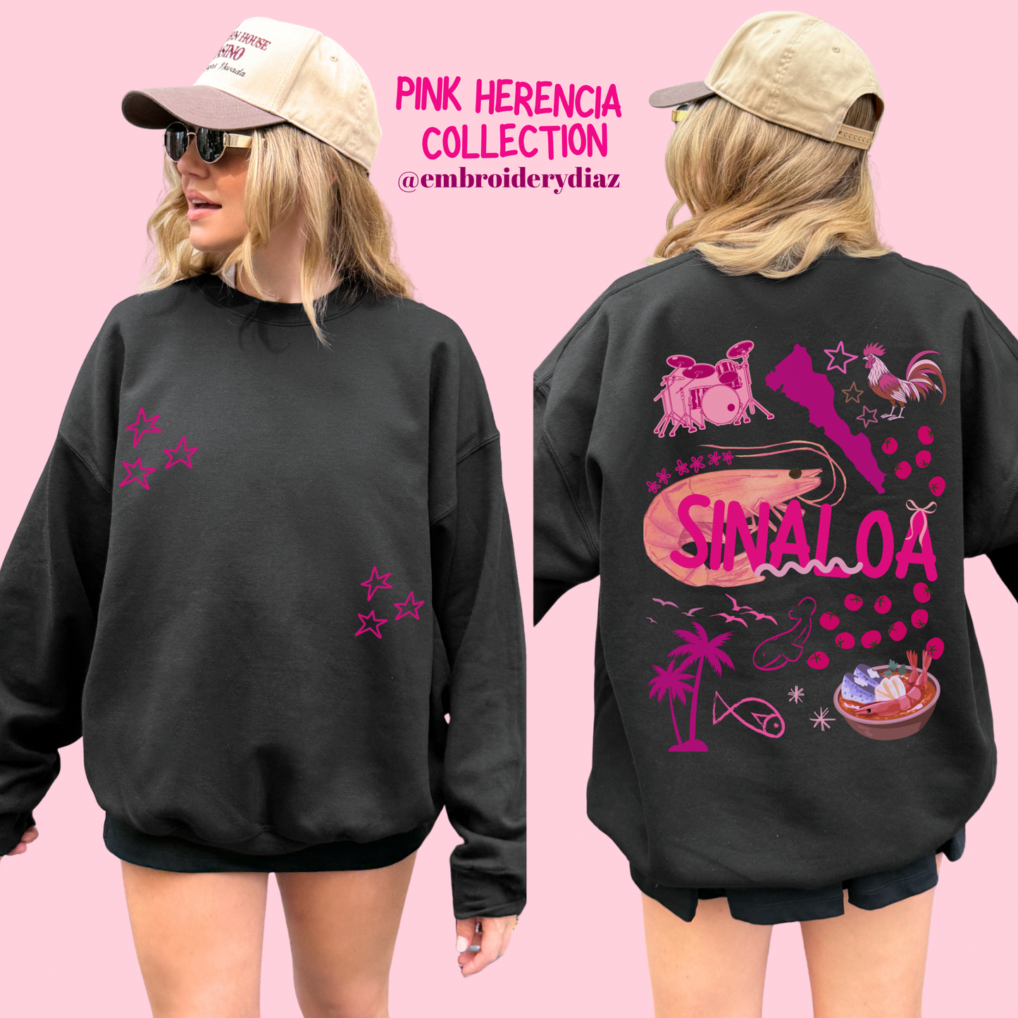 Sinaloa Pink Herencia Sweater