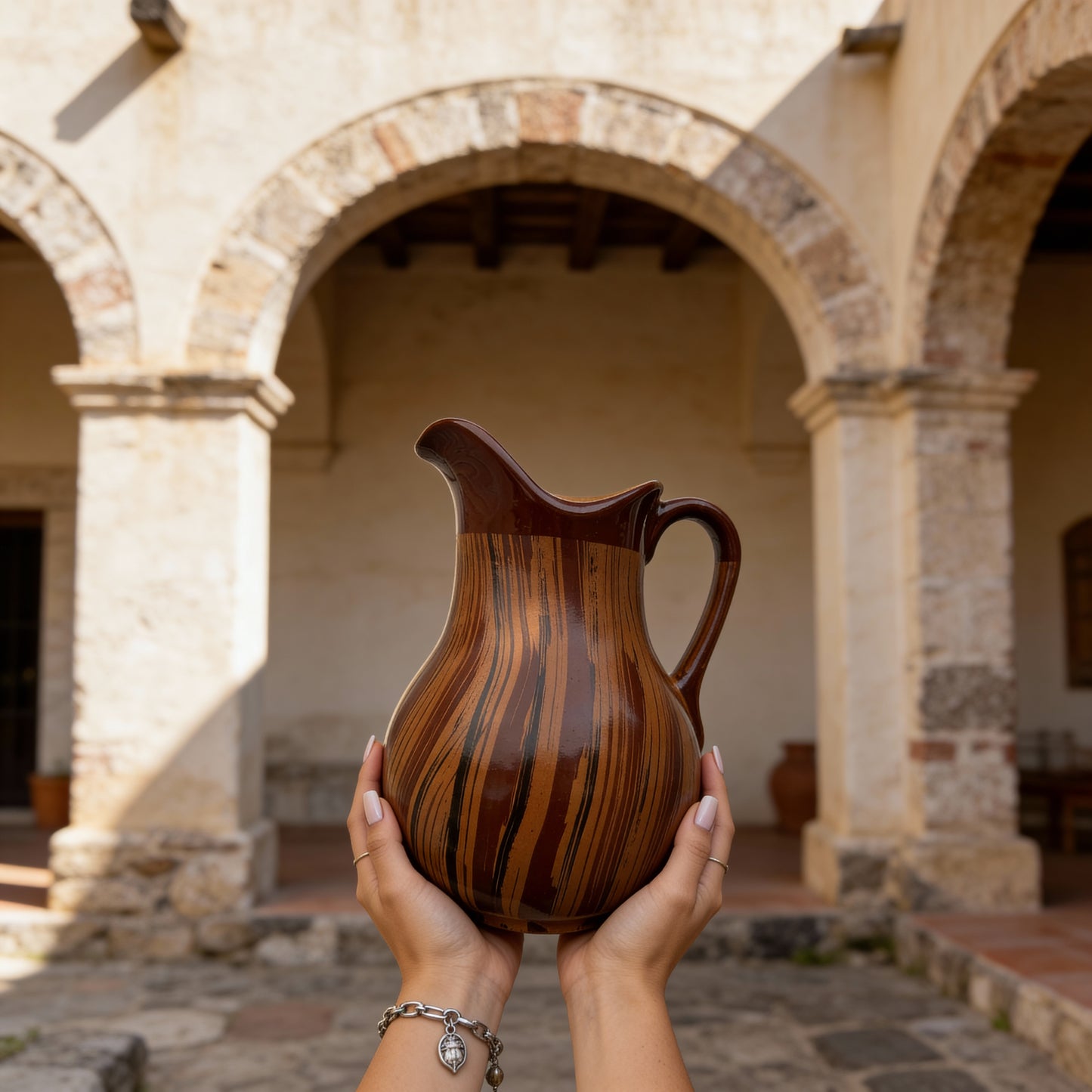 Mexican Brown Pitcher Set