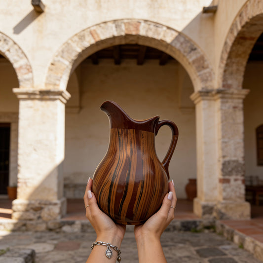 Mexican Brown Pitcher Set