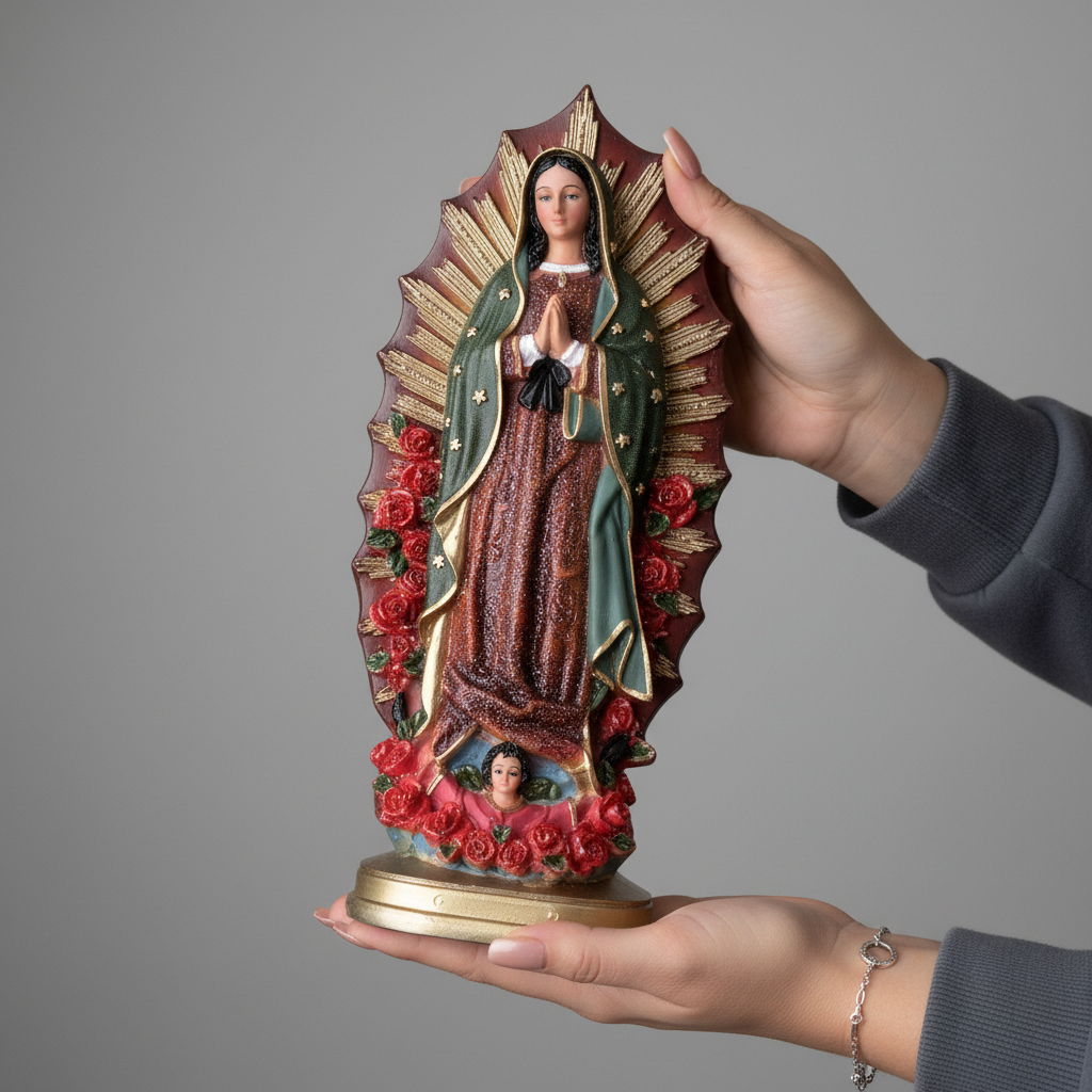 Virgen De Guadalupe 11in Decor Statue
