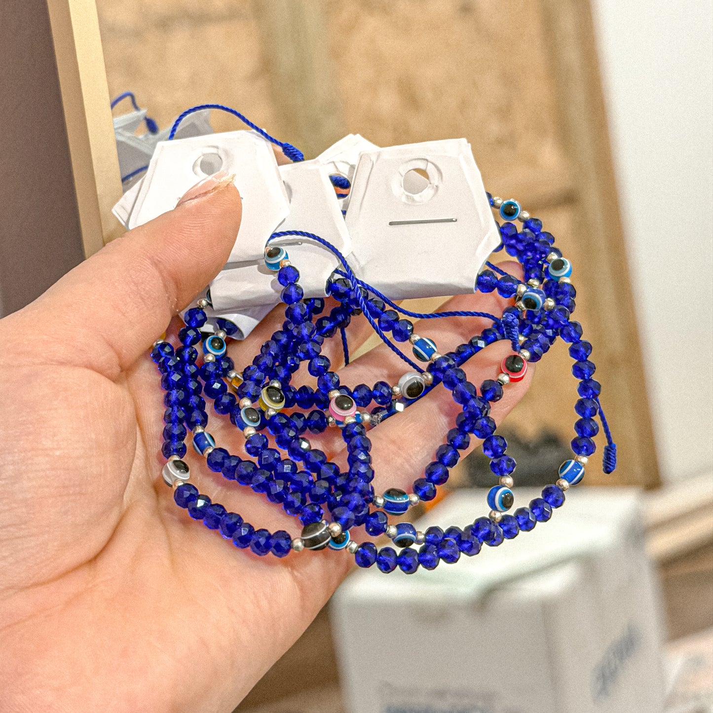 Blue Mal de Ojo Protection Bracelet