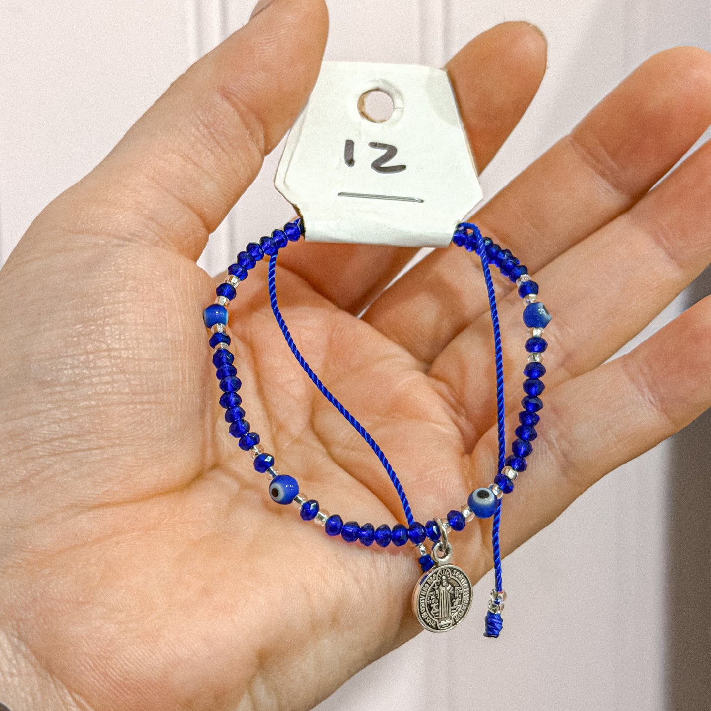Blue Cross Mal de Ojo Protection Bracelet
