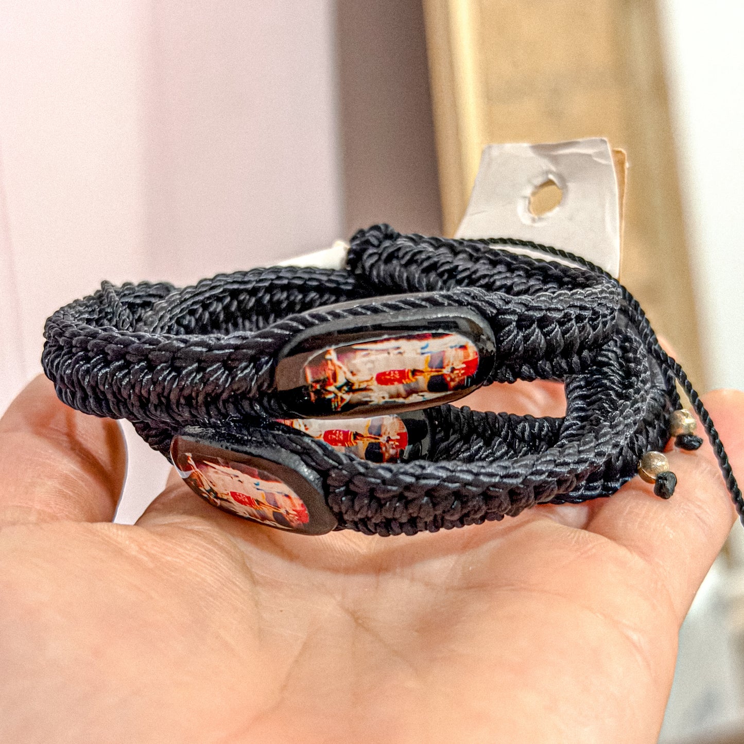 Black Jesus Christ Adjustable Bracelet