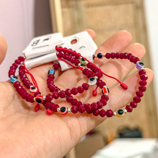 Red Mal de Ojo Protection Bracelet
