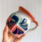 Orange Engobe Barro Hand-Painted Mug